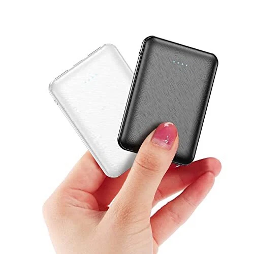 (Paquet de 2) EUARY Mini Batterie Externe, Powerbank 5000mAh Batterie 2 Ports US