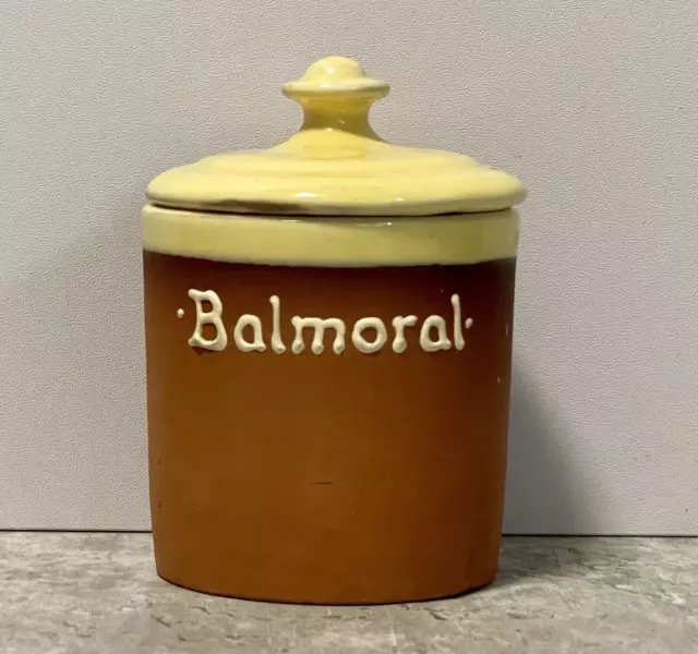 Antique Mustard Pot - BALMORAL CH Brannam Pottery 1880s Queen Victoria Endorsed 3