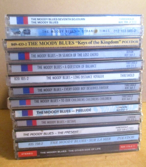 Lot 13 MOODY BLUES CDs  Most Unused  Complete w/ Inserts  Question of Balance +