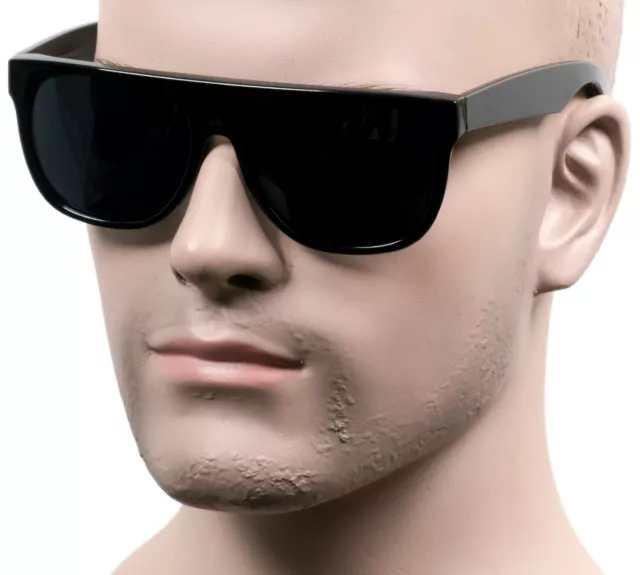 XL LARGE SUPER Dark OG Cholo Wide Frame Sunglasses Black Lowrider Loc  Gangster $10.99 - PicClick