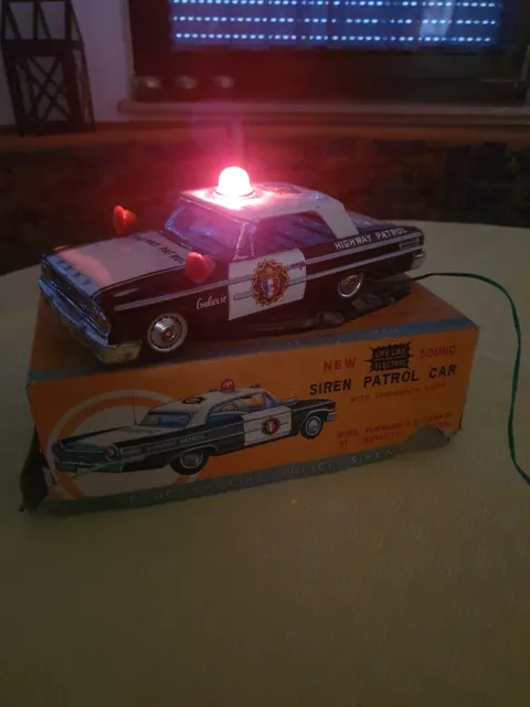 Vintage ASC 60er Jahre,  Japan, polizei, Blechauto, Ford Galaxie, Highway Patrol