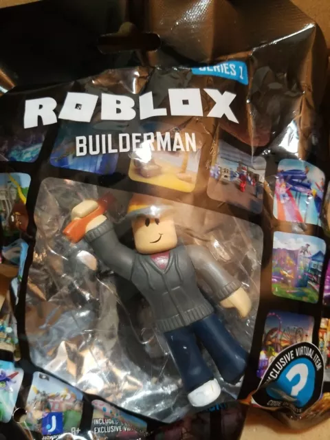 ROBLOX Series 1 Builderman action Figure mystery box + Virtual Item Code  2.5 : : Toys