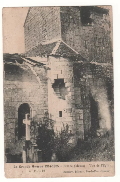 Cpa 55 - Bislée : Vue De L'église (Meuse) - Écrite