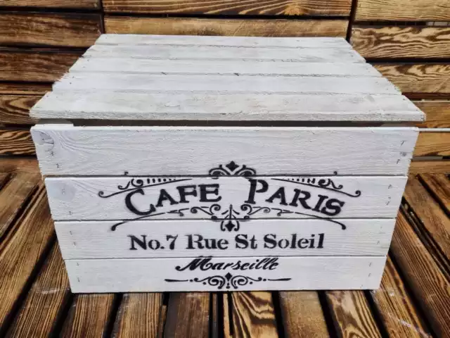 Casse Scatole Di Mele Rustiche In Legno Cafe Paris Rustiche Vintage - Per Uomo Grotta / Capannone -