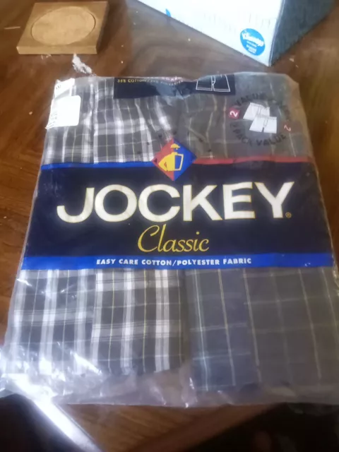 Pack 2 Vintage 2000 Jockey Classic  Boxers Shorts Mens Plaid Sz XXL