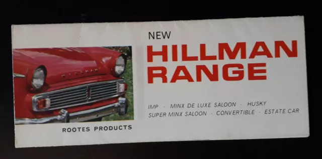 Hillman Range Brochure - Imp  Minx  Husky