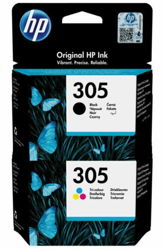 2 Cartucce Originali Hp 305 1Nero+1Colore Deskjet 2300 2700 4100 Envy 6000 6400
