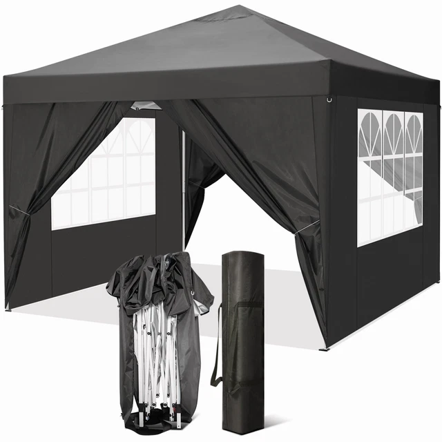 Pavillon 3x3m Faltpavillon Pop Up Wasserdicht Partyzelt Gartenzelt UV Schutz 50+