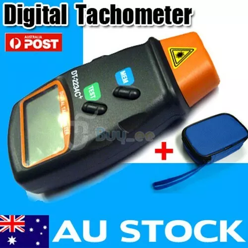 LCD Digital Laser Photo Tachometer Non Contact RPM Tach Speed Gauge Professional