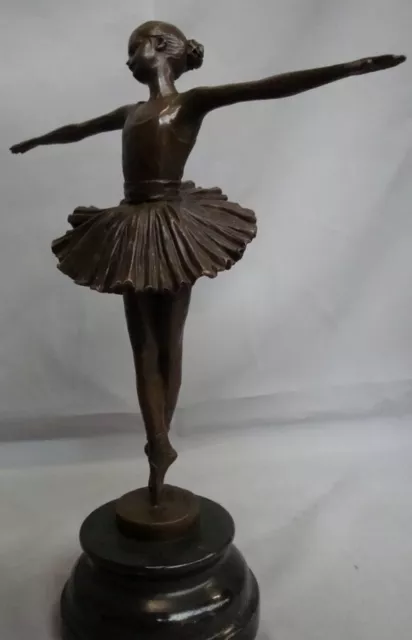 Estatua Bailarín Ópera Art Deco Estilo Art Nouveau Estilo Bronce sólido Firmado