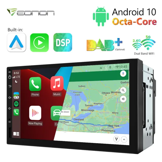 In Dash Android 10 8-Core Double 2Din 7" Car Stereo Radio GPS Navigation CarPlay