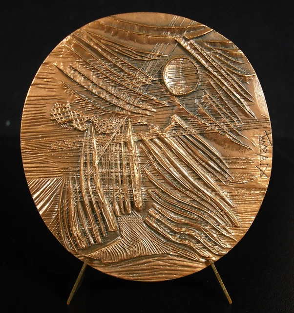 Médaille En Bronze Pierre Boulez Par Henri-Georges Adam - EE /175 (1964)