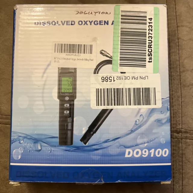 🔥Dissolved Oxygen Analyzer Meter D09100 Portable Pen Monitoring Tester