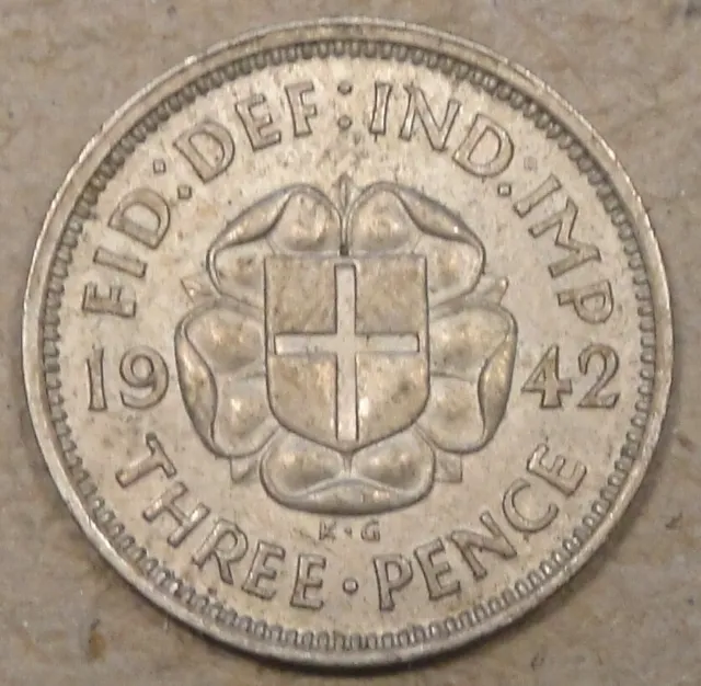 Great Britain 1942 3 Pence Better Circulated Grade