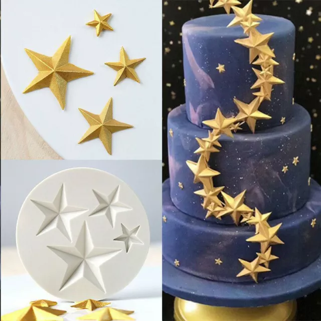 3D Silicone Stars Fondant Mold Cake Sky Decor Mould Chocolate Sugarcraft Baking