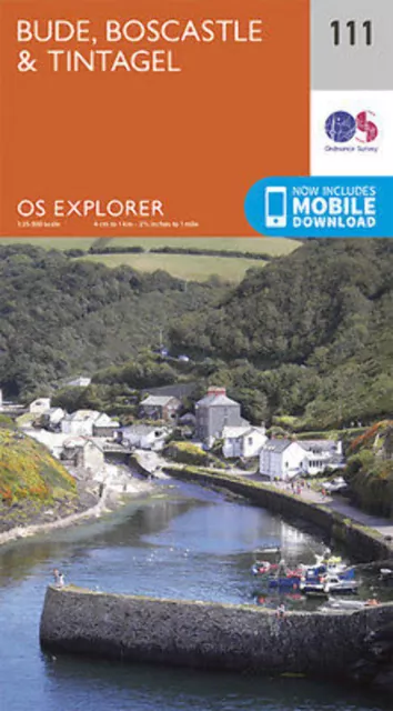 Bude, Boscastle and Tintagel 111 Explorer Map Ordnance Survey With Digital