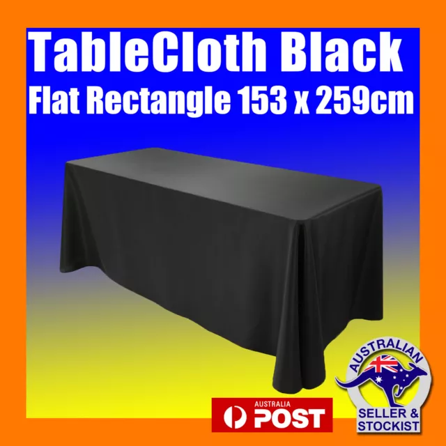 Tablecloths Rectangle Black Wedding 6ft Flat Table Cloths Event Market Trestle