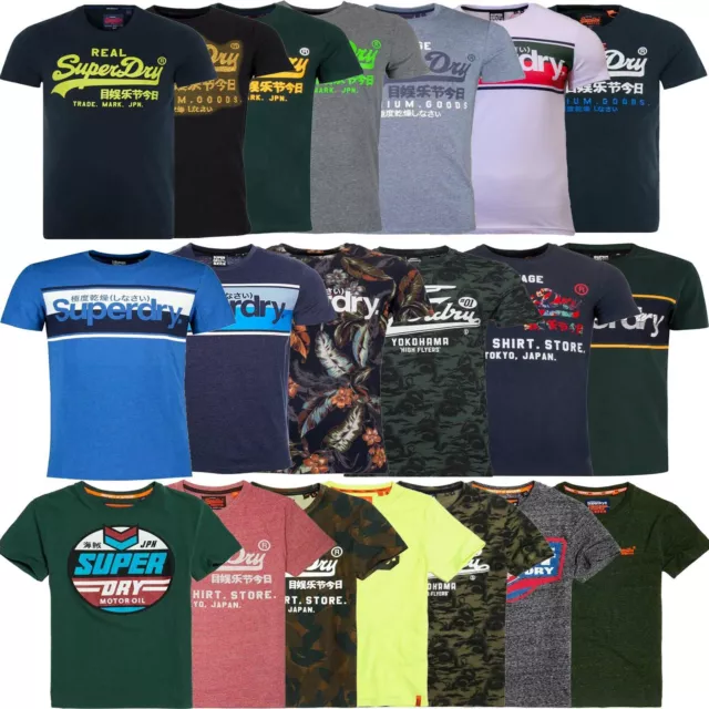 Superdry Mens T Shirts T-Shirt TShirt Core Logo Cotton Crew Tops Tee Shirt Size