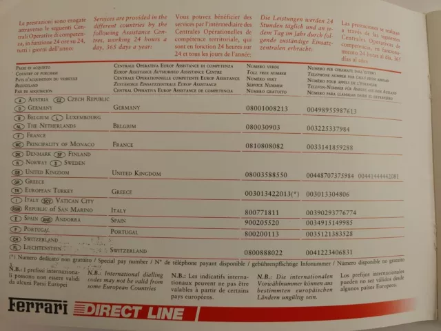 Ferrari Direct Line Services Guide Oem. 2