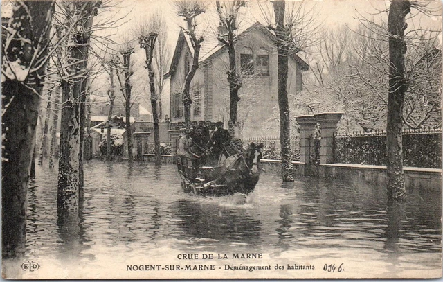 94 NOGENT SUR MARNE - demenagement pendant la crue de 1910