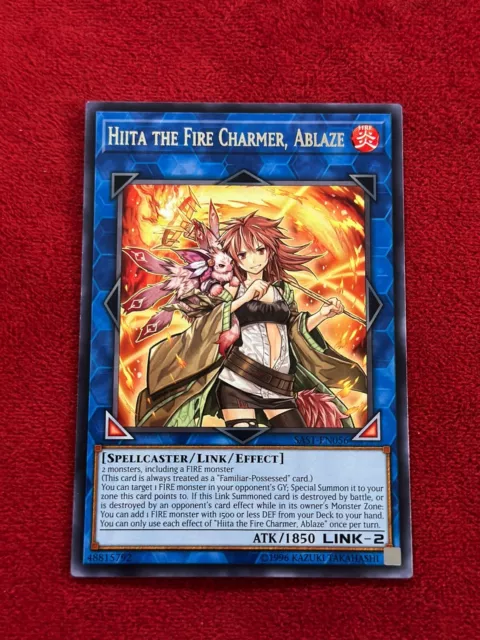 Yugioh x1 Hiita The Fire Charmer, Ablaze SAST-EN056 Rare Near Mint Unlimited