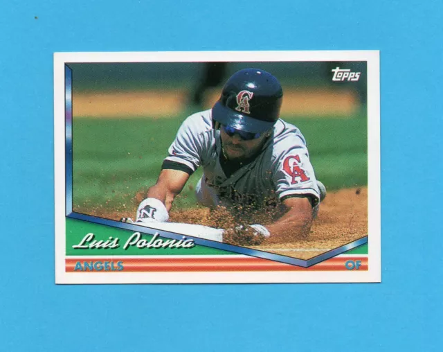 BASEBALL CARD-TOPPS 1994-n.566-LUIS POLONIA-ANGELS