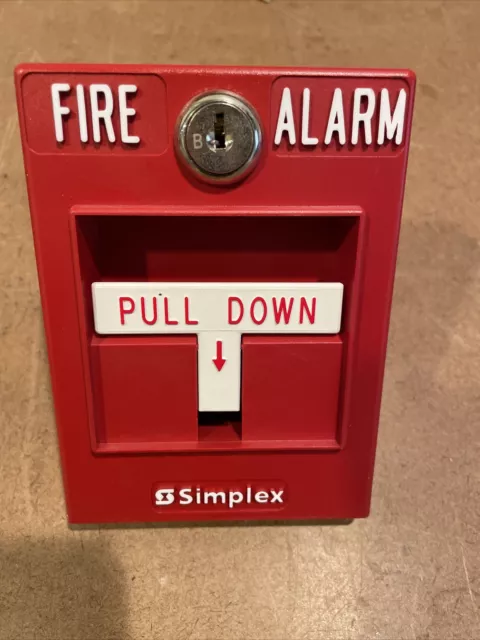 Simplex Fire Alarm Manual Pull Station P/N: 2099-9754 W/Key FREE SHIPPING