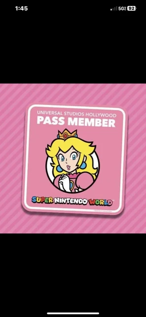 Princess Peach Magnet Universal Studios Hollywood AP 2023 Super Nintendo World