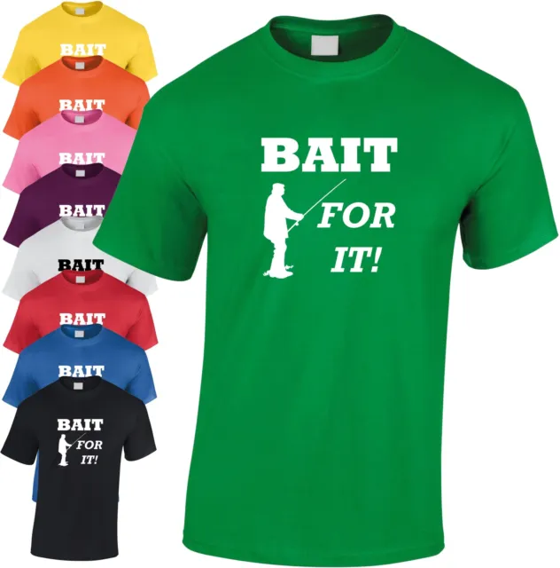 T-shirt pesca bambini Bait For It maglietta bambino divertente giovane pescatore regalo di Natale