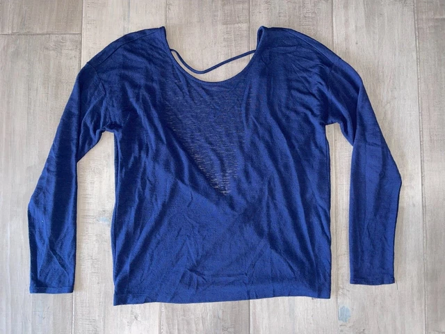 White House Black Market Light Weight Navy Blue Sweater - Small