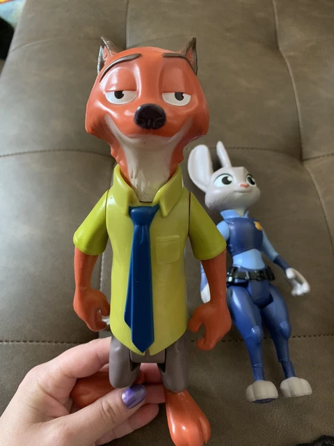 DISNEY ZOOTOPIA JUDY Hopps & Nick Wilde 22cm Action Figures Good ...