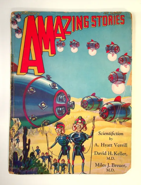 Amazing Stories Pulp Jan 1930 Vol. 4 #10 FR