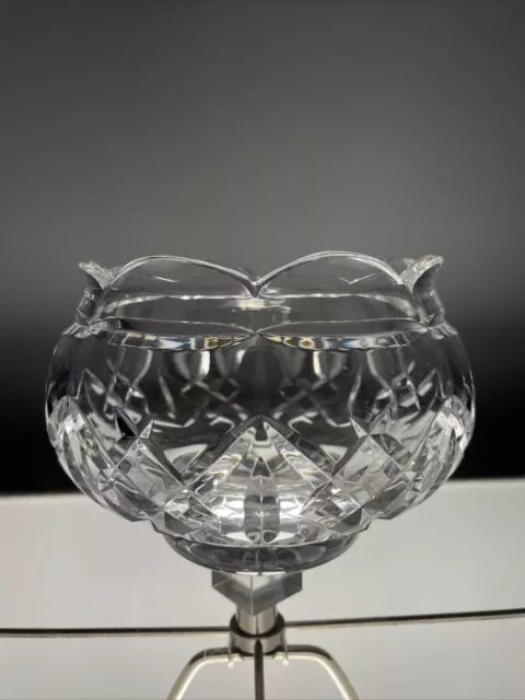 Vintage WATERFORD CRYSTAL SCALLOPED EDGE FOOTED BOWL