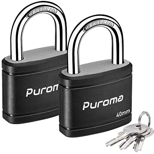 2 Pack 4 Digit Combination Padlock with Keys for School Gym Locker