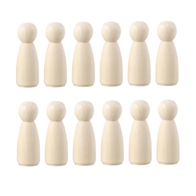 Wooden Peg Dolls Unfinished DIY Crafting Pack of 20 Wood People Pegs