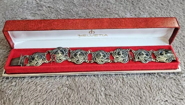 russisches Silber - TULA NIELLO Armband / Trachtenarmband