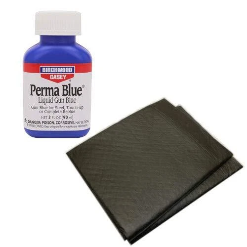 Perma Blue Liquid Gun Blue Plus 2 Disposable Absorbent Pads for Gun Restorati...
