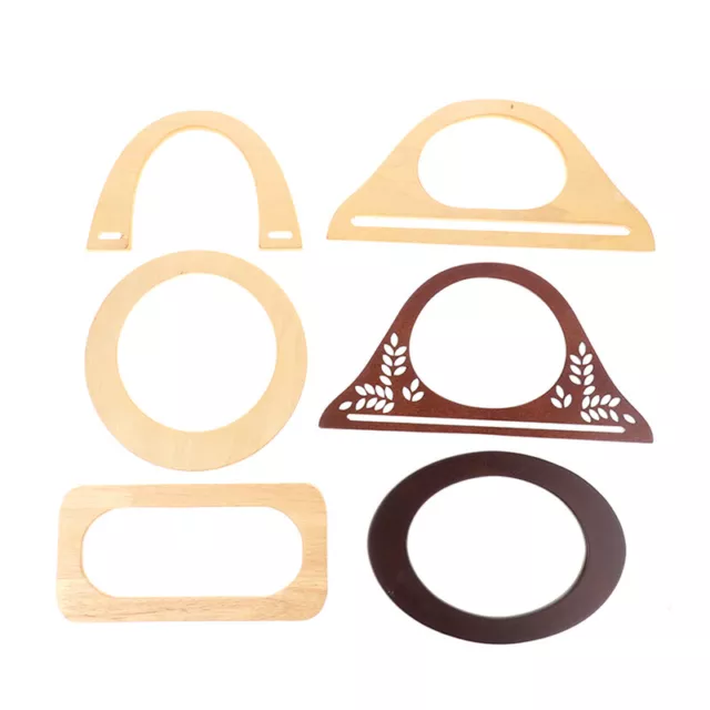 Wooden Bag Handle Replacement Diy Handbag Tote O Bag Handles Purse Straps B FDCR