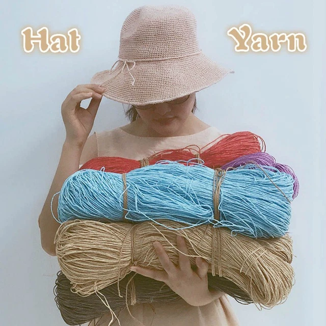 Raffia Straw Crocheting Yarn Open End Knitting Summer Hat Scarf Eco Friendly New