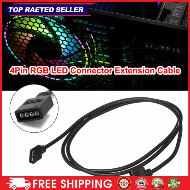 4Pin LED Extension Cable RGB 5050 3528 LED Strip Light Connector Cord (1m) ♞