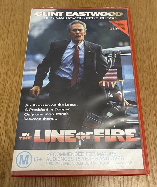 IN THE LINE of Fire VHS Video 1993 Big Box Ex Rental Clint Eastwood