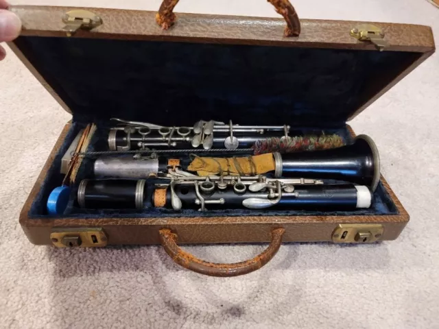 Harry Pedler Elkhart Indiana Clarinet - Hard Case 1920's - Vintage - Rare Find