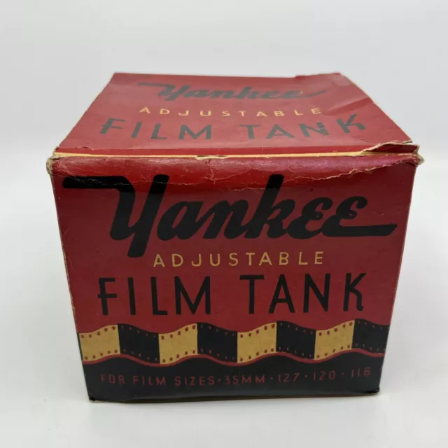 Vintage Yankee Adjustable Film Tank in Box For 35mm, 127, 120 & 116 Film