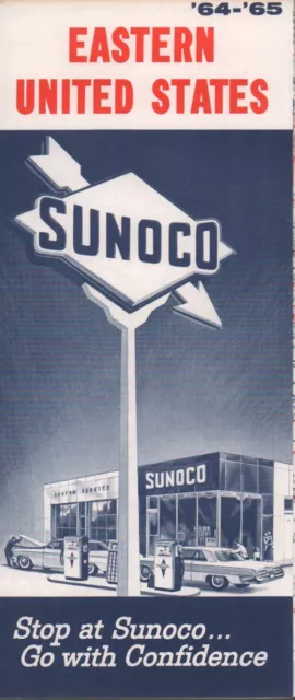 1964 Sunoco Road Map: Eastern United States NOS