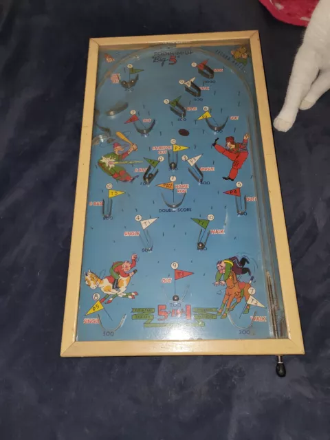 Poosh M Up Big 5" Vintage Pinball Tabletop Game Baseball 1933