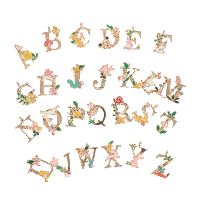 26pcs letter bead charm letter necklaces DIY Pendant Charms Letter Charms Diy