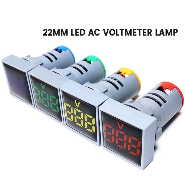 AC Voltmeter Voltage Gauge Indicator Tester Square Panel Led Digital Display