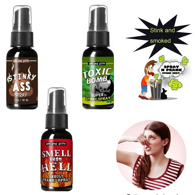 Pranksters' Delight New 30ml Liquid Spray Fart Gag Can Smell Bomb