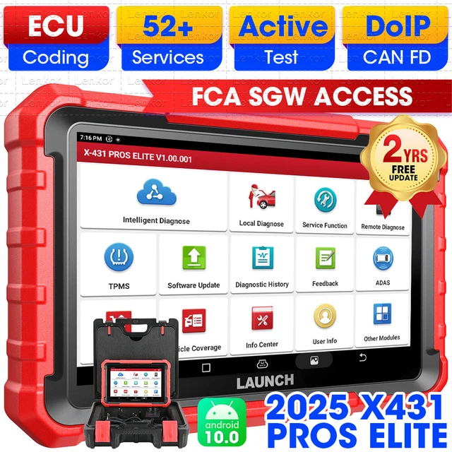 2025 LAUNCH DIAGNOSEGERÄT X431 Pro Elite V+ PRO 5 ALLE SYSTEM ECU ...