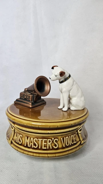 VINTAGE RCA DOG His Master's Voice Rotating NIPPER Music Box